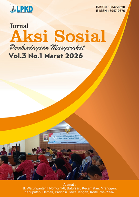 					View Vol. 3 No. 1 (2026): Maret: Pemberdayaan Masyarakat : Jurnal Aksi Sosial
				